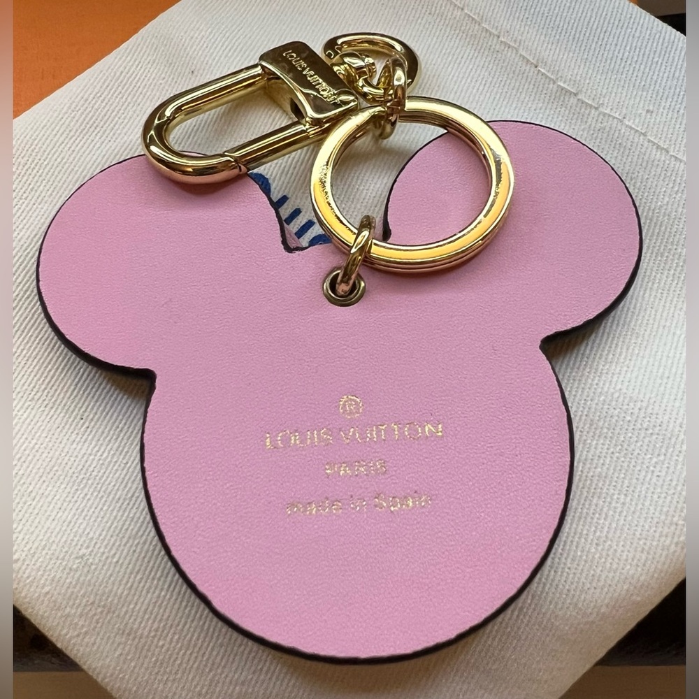 Fashion/Novelty LV Monogram Minnie Mouse & Pink Bow Bag Charm or Keychain - Picture 2 of 4